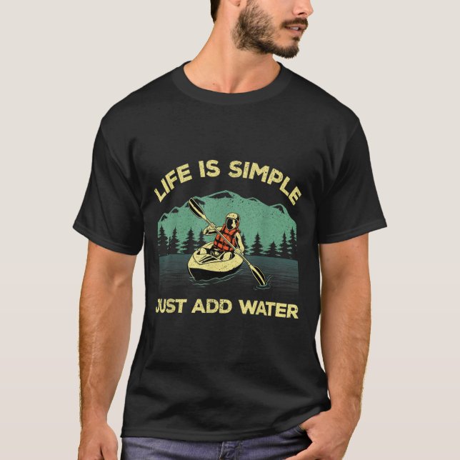 Funny Kayaking Design For Men Women Paddling Canoe T-Shirt (Vorderseite)