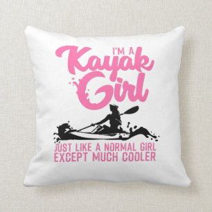 Funny Kayaking Geschenk für Frauen Cool Kayak Girl Kissen