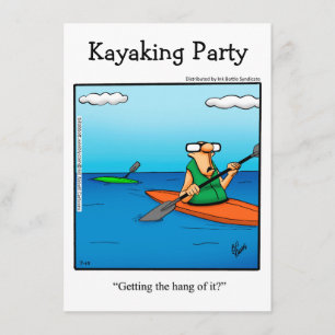 Funny Kayaking Party Einladungen