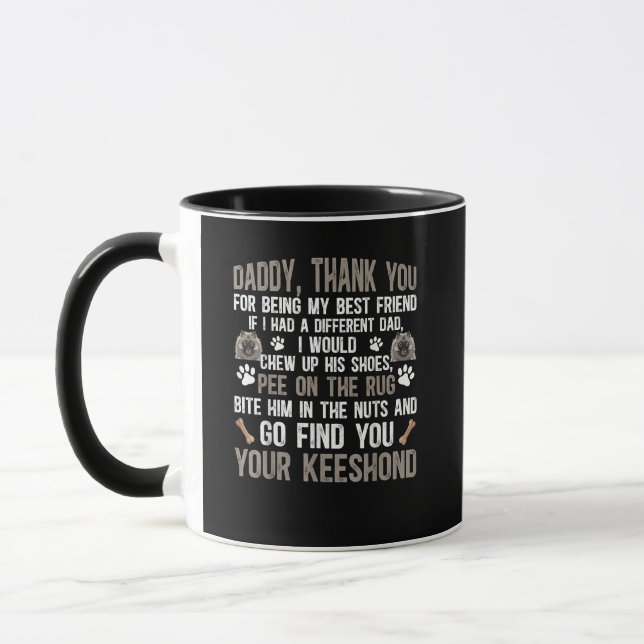 Funny Keeshond Hund für Keeshond Vater Tasse (Links)