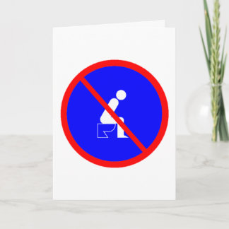 Funny kein Sitzen auf der Toilettensignaturkarte Karte