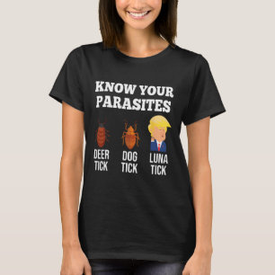Funny kennen Ihre Parasiten gegen Trump Tick 2024  T-Shirt