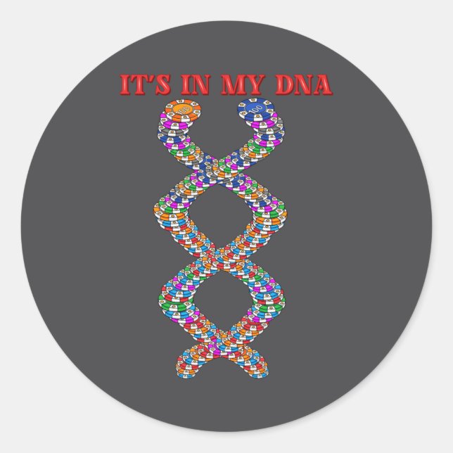 Funny Ker Player Texas Holdem Casino Ker  Runder Aufkleber (Vorderseite)