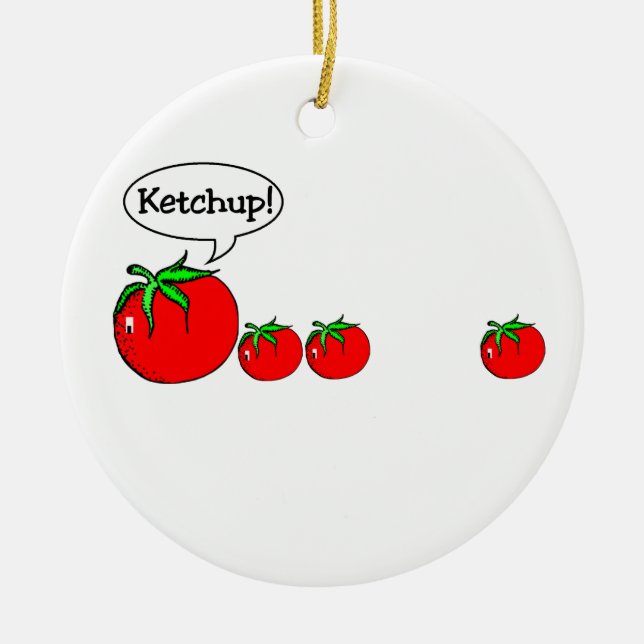 Funny Ketchup Joke Ornament (Vorne)