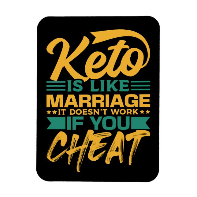 Funny Keto Diät Cheat Zitat Magnet (Vertikal)