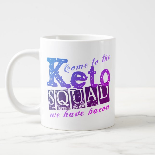Funny Keto Diät Zitat Jumbo-Tasse (Links)