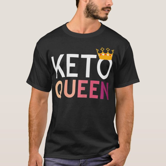 Funny Keto Diet Shirt Keto Queen Tshirt Ketogenisc (Vorderseite)