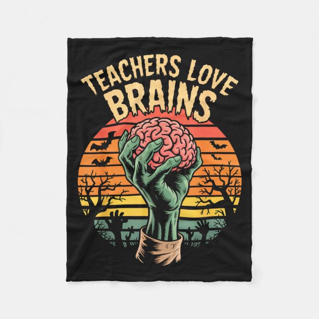 Funny Key Quote All Teachers Love Brains Cool Hall Fleecedecke (Vorderseite)