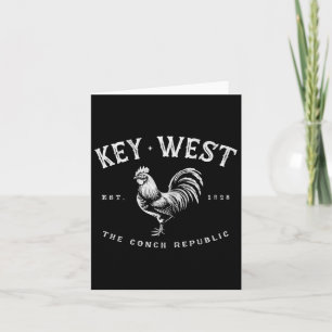 Funny Key West Rooster Chicken Sunrise Fischen Sur Karte