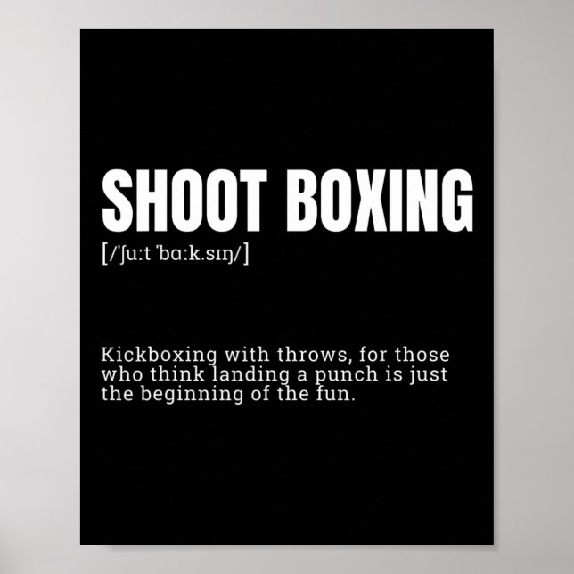 Funny Kickboxing Enthusiast Dictionary Definition  Poster (Vorne)
