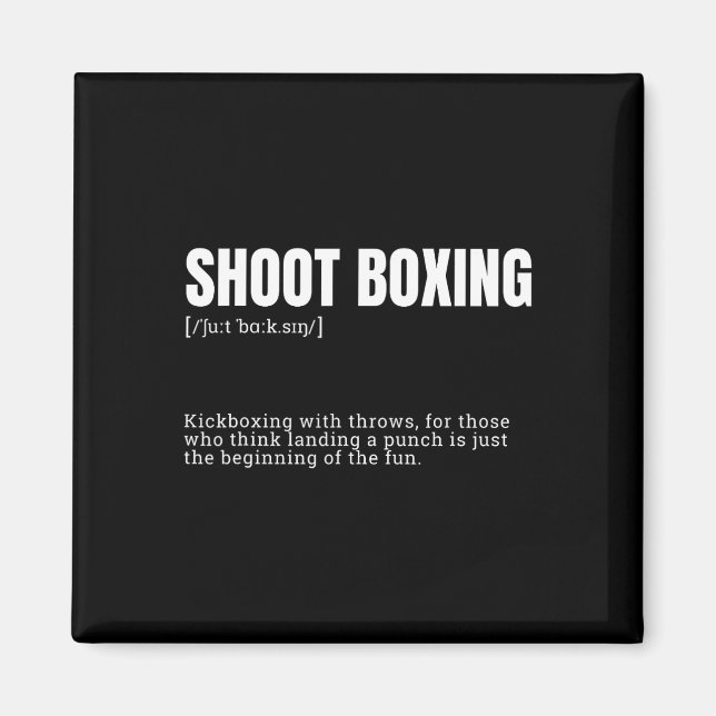 Funny Kickboxing-Enthusiasten Wörterbuch Definitio Magnet (Vorne)
