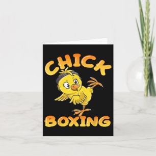 Funny Kickboxing Fighting Girl Niedlich Kick Boxin Karte