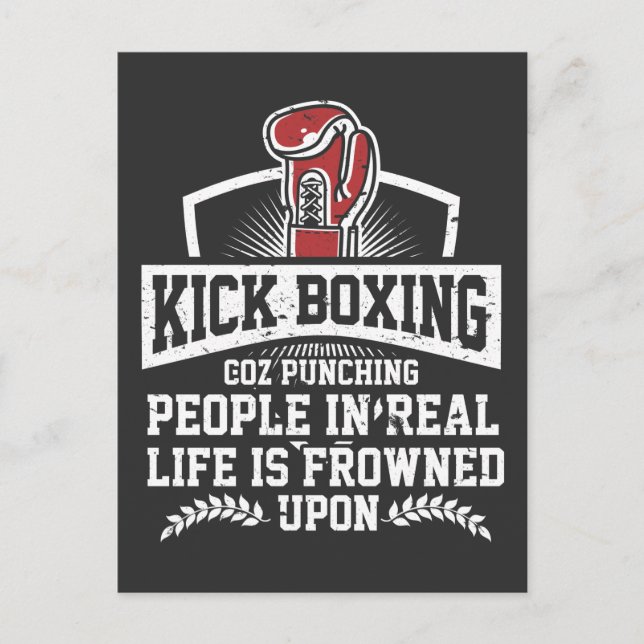 Funny Kickboxing-Geschenk für den Boxer für die Ka Postkarte (Vorderseite)