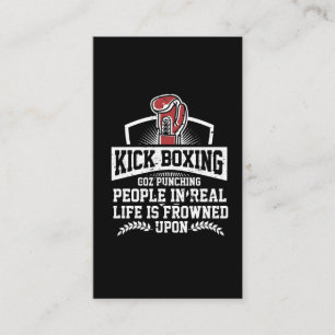 Funny Kickboxing - Geschenk für Rude Martial Arts  Visitenkarte