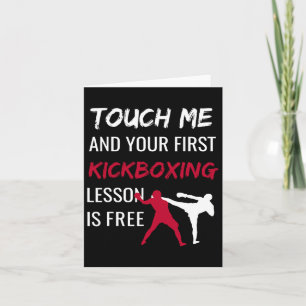 Funny Kickboxing Kick Boxing Sensei T Shirt Gesche Karte
