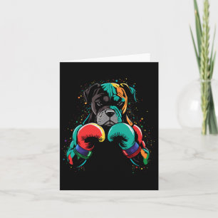 Funny Kickboxing oder Boxer Boxer Hund Männer Frau Karte