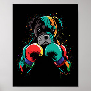 Funny Kickboxing oder Boxer Boxer Hund Männer Frau Poster