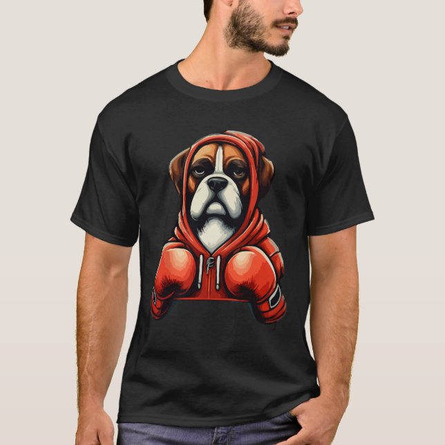 Funny Kickboxing oder Boxer Boxer Hunde Männer Fra T-Shirt (Vorderseite)