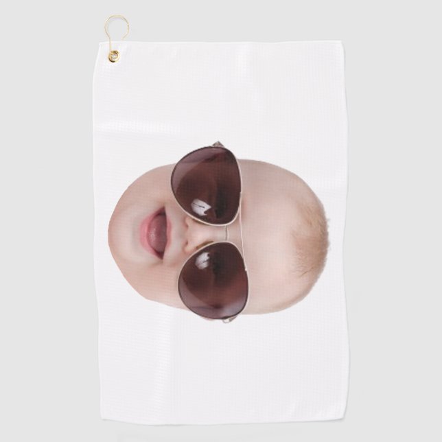 Funny Kid oder Pet Picture Gift für Vater Weihnach Golfhandtuch (Vorderseite)