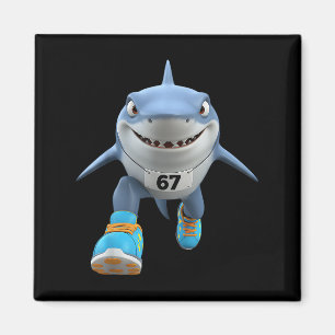 Funny Kids 67 Meme Tralalero Trala Runner Italia Magnet