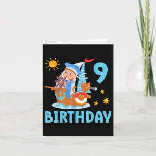 Funny Kids 9. Geburtstagsparty Segelboot Segeln Bo Karte