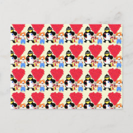 Funny kids Cartoon Valentines Feiertagspostkarte