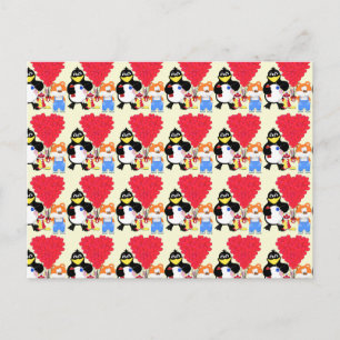 Funny kids Cartoon Valentines Feiertagspostkarte