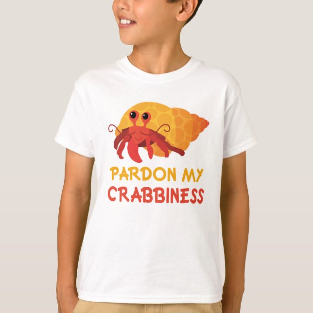 Funny Kids Cartoons Hermit Crab T-Shirt (Vorderseite)