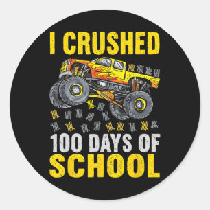 Funny Kids, die ich zerbrach 100 Tage Schuljunge T Runder Aufkleber