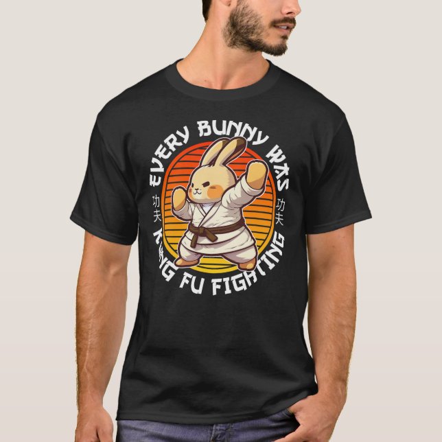 Funny Kids Easter Rabbit Every Bunny Was Kung Fu F T-Shirt (Vorderseite)