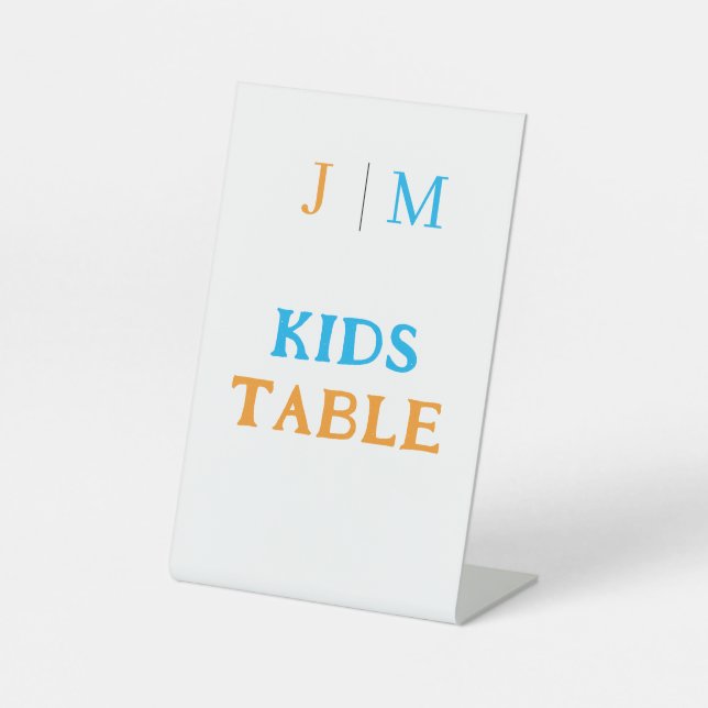 Funny Kids Table Wedding Sockelschild (Vorderseite)