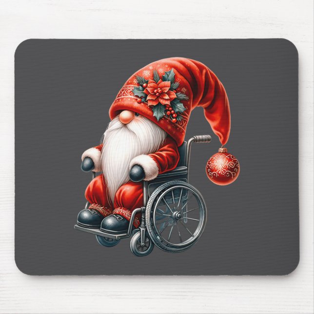 Funny Kids Wheelchair Santa Graphic For Men Christ Mousepad (Vorne)