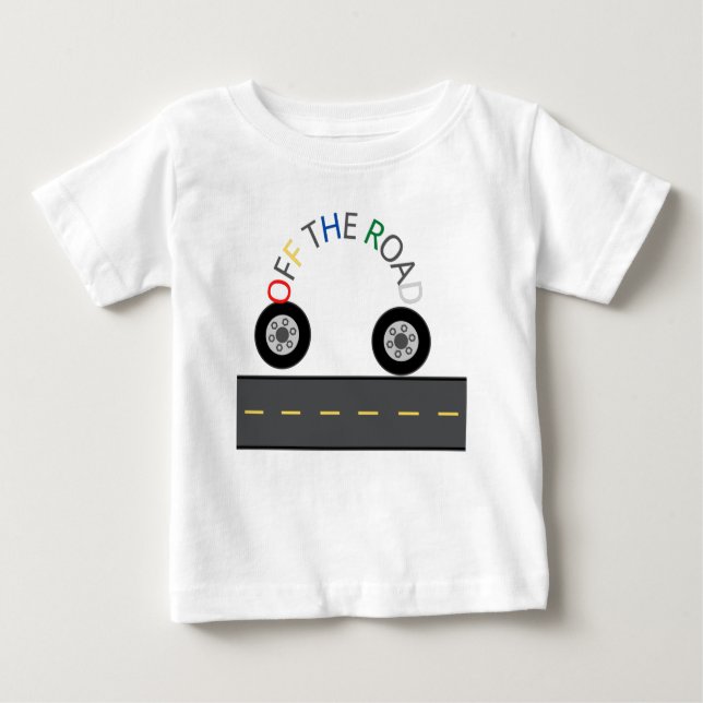 Funny Kids White Baby T-shirt (Vorderseite)