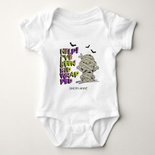 Funny Kidwrapped Mummy Baby Green ID683 Baby Strampler