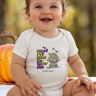 Funny Kidwrapped Mummy Baby Green ID683 Strampler
