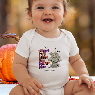 Funny Kidwrapped Mummy Baby Orange ID683 Strampler