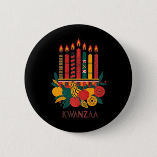 Funny Kinara Seven Candles Kwanzaa Feier 1 Button