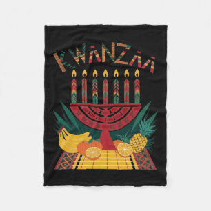Funny Kinara Seven Candles Kwanzaa Feier 1 Fleecedecke