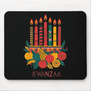 Funny Kinara Seven Candles Kwanzaa Feier 2 Mousepad