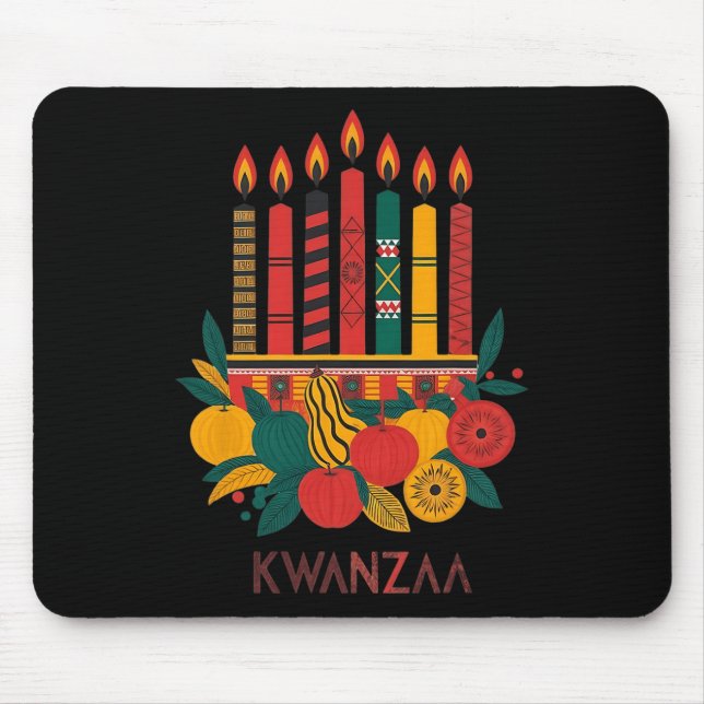 Funny Kinara Seven Candles Kwanzaa Feier 2 Mousepad (Vorne)
