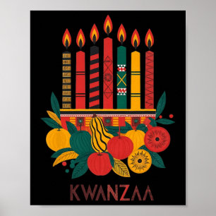 Funny Kinara Seven Candles Kwanzaa Feier 2 Poster