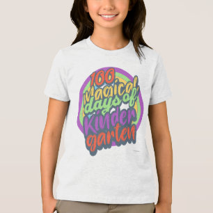 Funny Kindergarten 100th Day Sparkle Teacher Class Tri-Blend Shirt