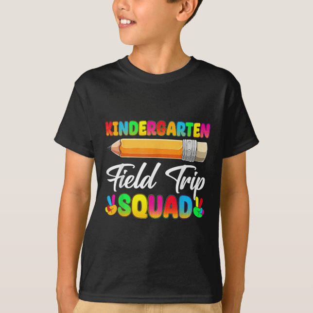Funny Kindergarten Field Trip Squad Field Day Stud T-Shirt (Vorderseite)