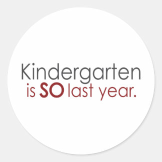 Funny Kindergarten Grad Runder Aufkleber