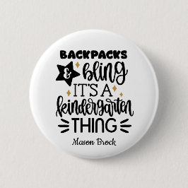 Funny Kindergarten personalisiertes Geschenk Button