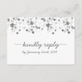 Funny Kindly Reply Polka Dots Wedding RSVP Card Karte