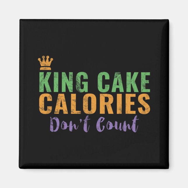 Funny King Cake New Orleans Mardi Gras 2025  Magnet (Vorne)