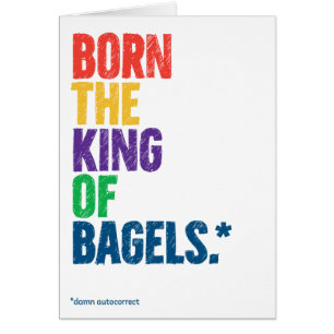 Funny "King of Bagels" Autokorrekte Weihnachtskart