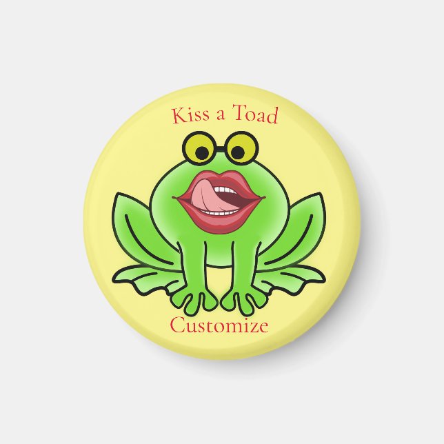 Funny Kiss A Toad Thunder_Cove Magnet (Vorne)