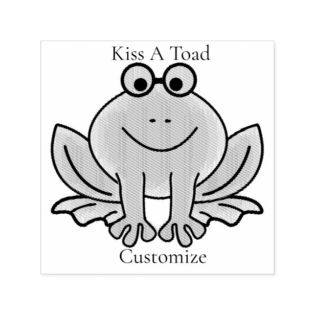 Funny Kiss A Toad Thunder_Cove Permastempel (Design)